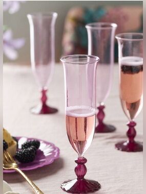 Anthropologie Cinzia Flutes Set of 4